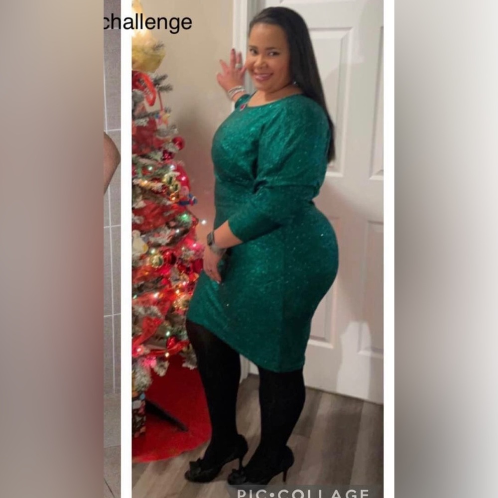 Green sequins dress , awesome holiday or formal event